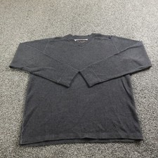 VTG Abercrombie Fitch Sweater Men XL Gray Knit V Neck Sweatshirt Preppy 90s Y2K