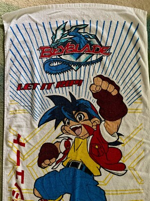 Vintage Authentic Beyblade 2000 Tyson Granger Beach Bath Towel Old