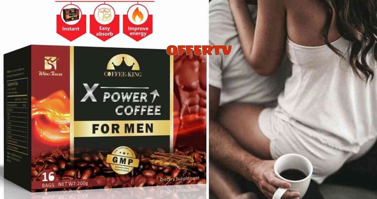 X Power Coffee for Men Ginseng Maca Enhance Libido Energy Sexual
