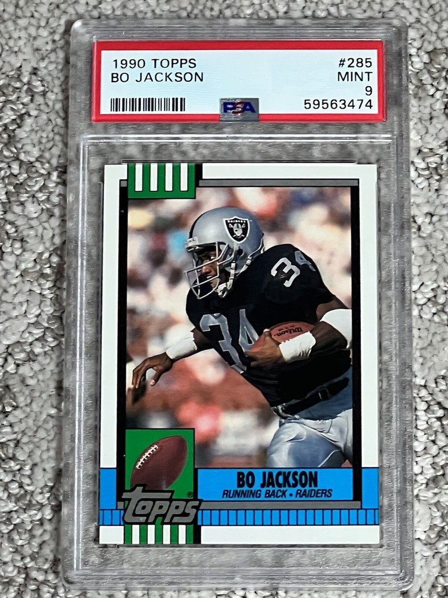 PSA 9 MINT FOOTBALL CARD 1990 TOPPS BO JACKSON OAKLAND RAIDERS | eBay