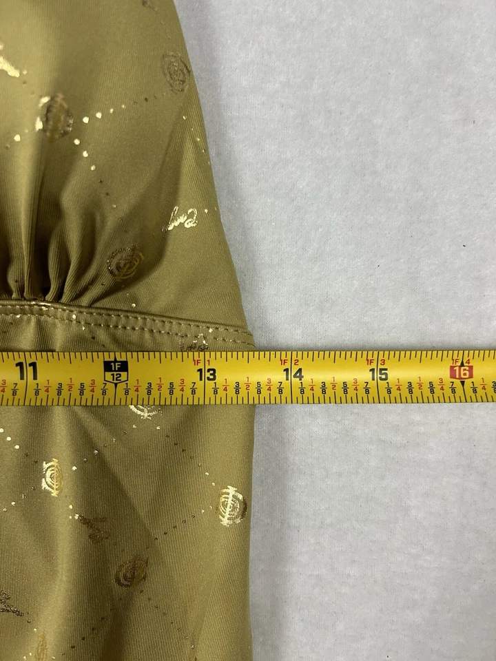 COOGI Mameluco Mono Body Dorado Metálico, Talla M Foto 3 de 4