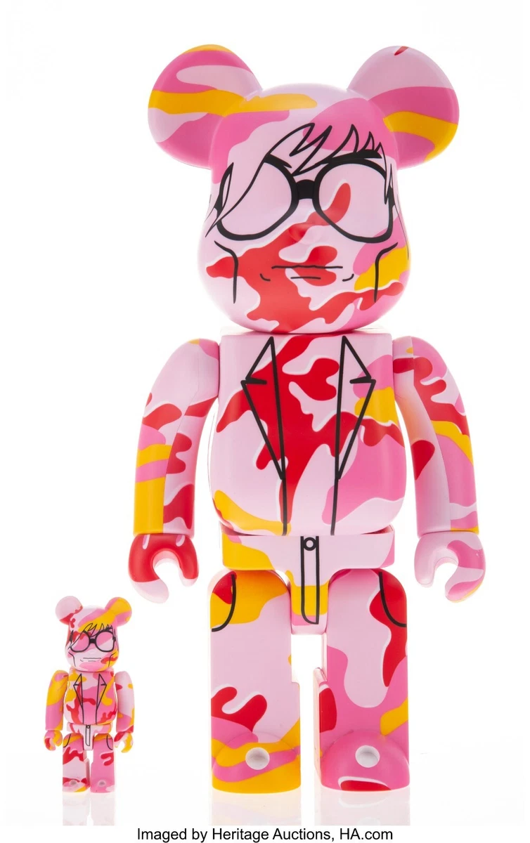 NEW Medicom 400% PLUS 100% Bearbrick Andy Warhol Be@rbrick Pink Camo Version