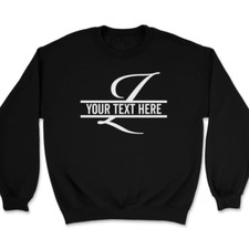 Letter Z Monogram Your Text Here Custom Sweatshirt Personalized Name Gift