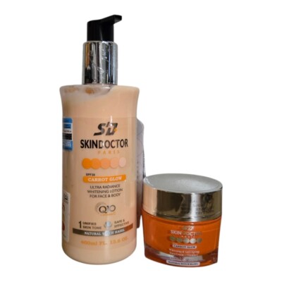 Skin Doctor Paris Carrot Glow body lotion 400m, Face Cream 