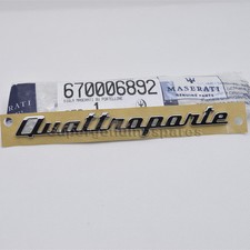 GENUINE MASERATI QUATTROPORTE  REAR "Quattroporte" EMBLEM BADGE#670006892