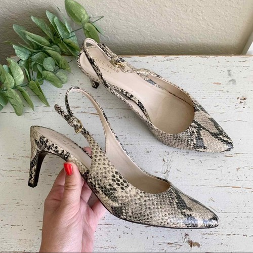 Cole Haan Modora Snakeskin Pointed Toe 