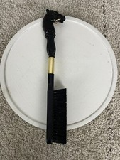 Vintage 11" Shoe Brush Synthetic Equestrian Horse Head Handle Black