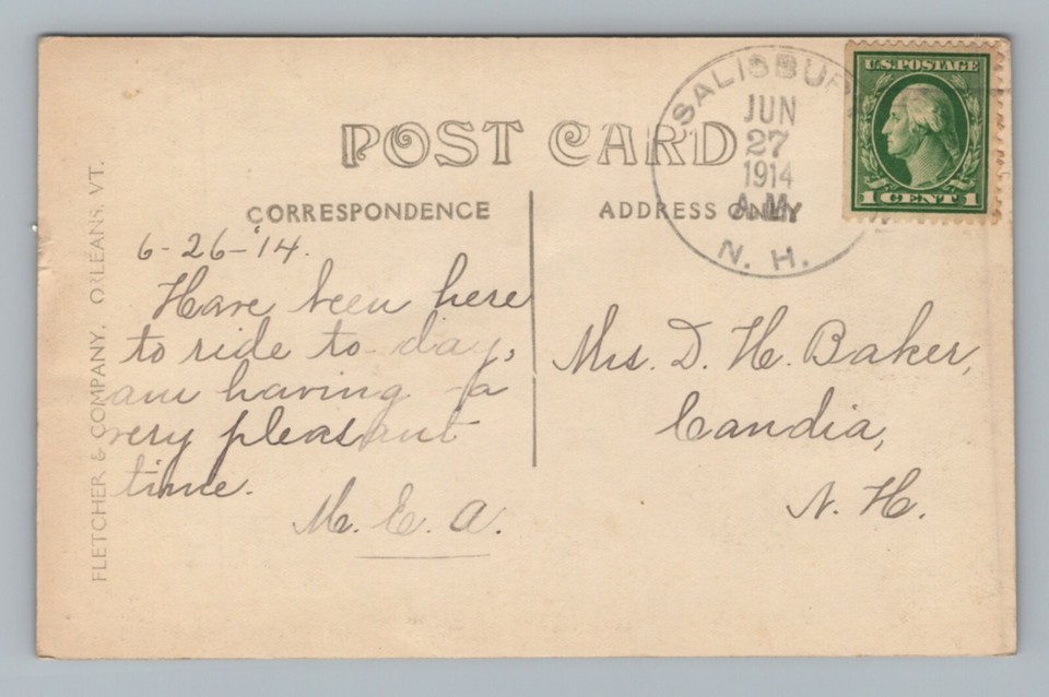 1914 East Andover New Hampshire Ragged Mountain RPPC Vintage Postcard