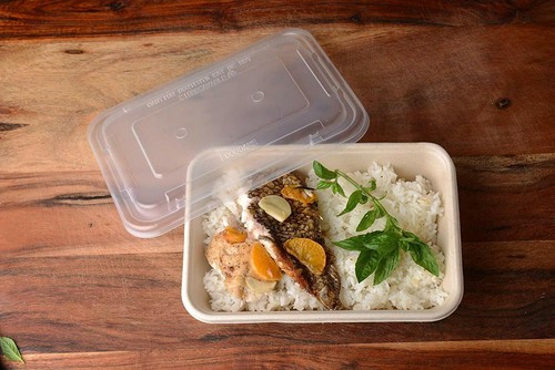 [ 50 Pack ] Compostable Eco Friendly Container Trays with Lids 34oz. - Afbeelding 6 van 6