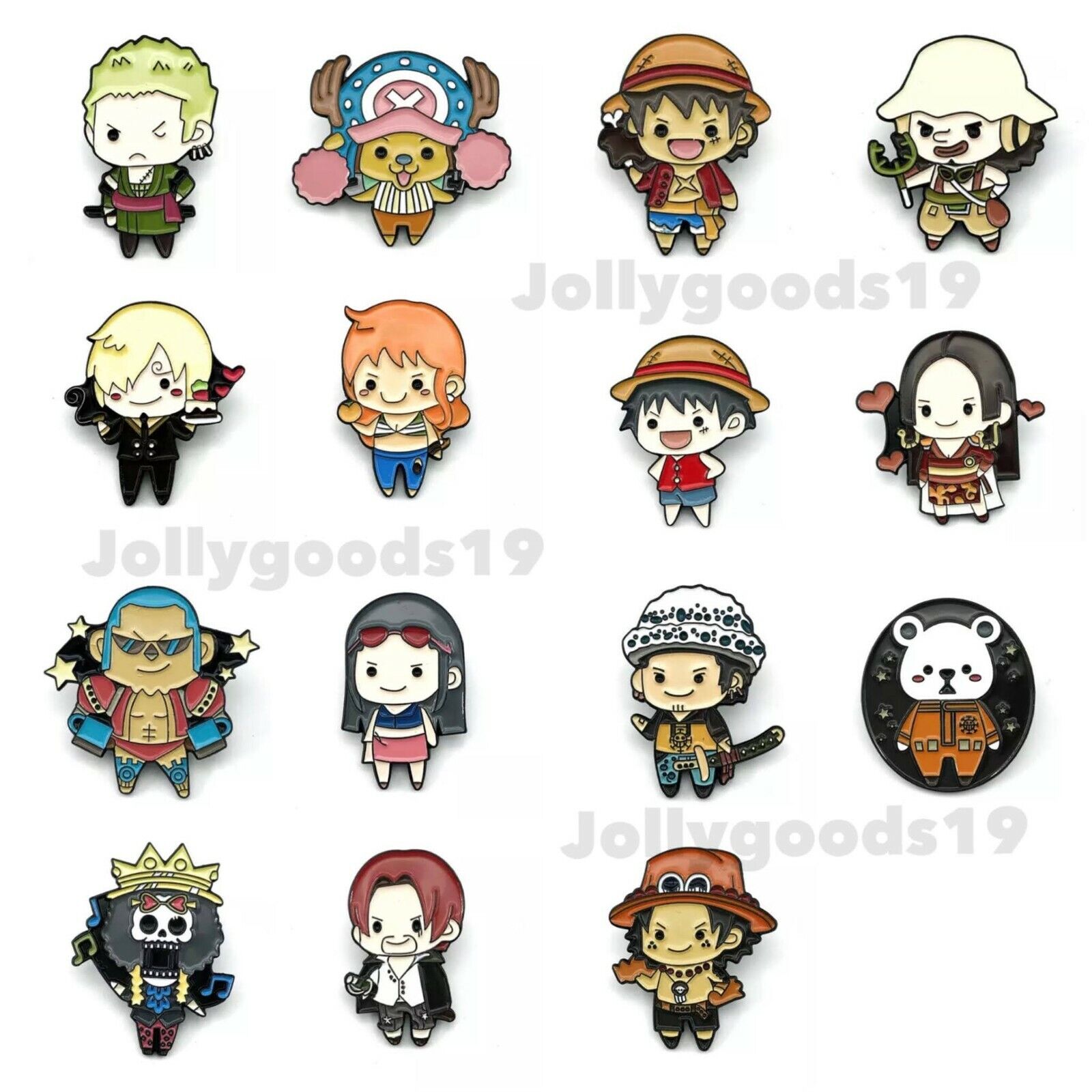 Straw Hat Pirates - A One Piece Enamel Pin Collection by Sara