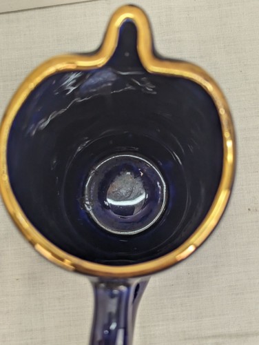 Seagram's VO Imported Canadian Blue 6 Inch Pub Jug Water Jug with Gold Trim - Picture 8 of 9