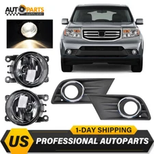 For 2012-2014 2015 Honda Pilot Front Left Right Fog Light Lamp With Cover
