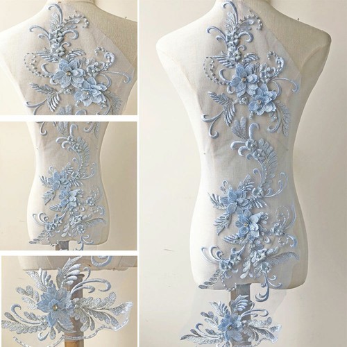 Lace DIY Dance Wedding Sew Bridal Embroidery Trim Lace Applique Decor Motif - Picture 6 of 22