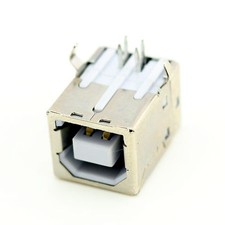 10pcs USB 2.0 Type B Female 4 Pin Right Angle Replacement Plug In Port Connector