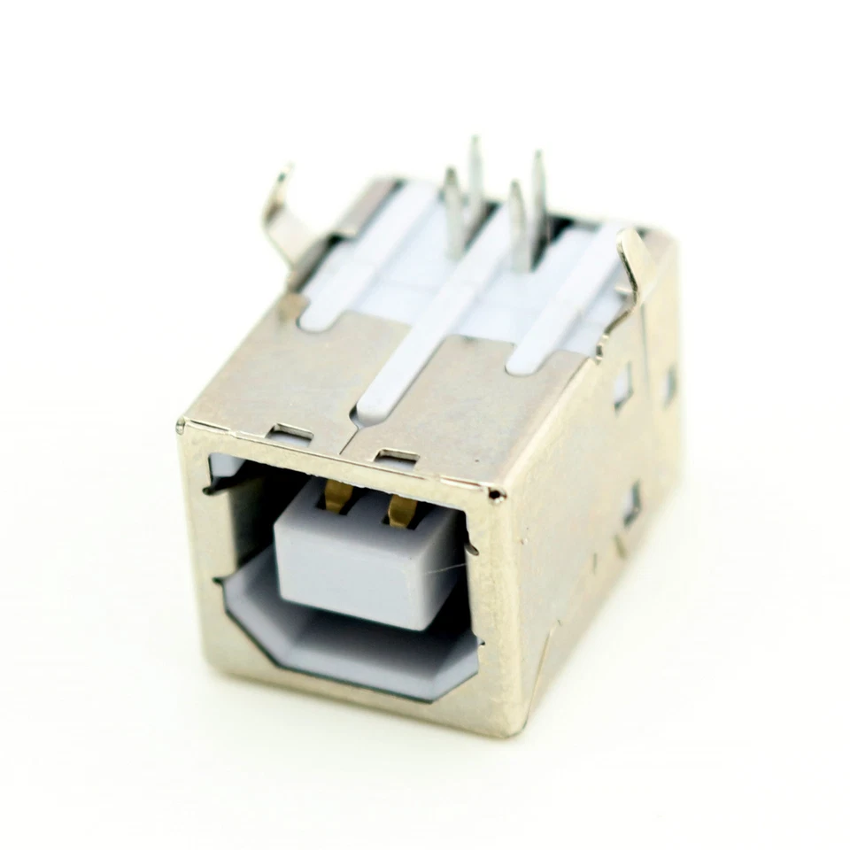 50pcs PCB Mount 90 Degree 4 Pin USB 2.0 Type B Female Jack DIP Socket Connector - Image 3 of 4