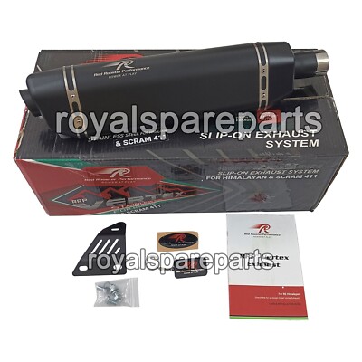 Fit Für Royal Enfield Himalaya 411 '' Ss Red Rooster Auspuff Silencer Schwarz ''