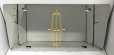 Lincoln logo emblem stainless steel vanity license plate tag gold