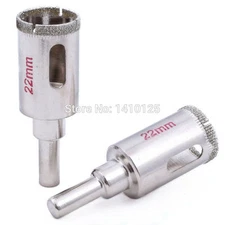 2Pcs 22 mm 7/8" inch Diamond Hole Saw Set Granite Drill Bits Coated Masonry