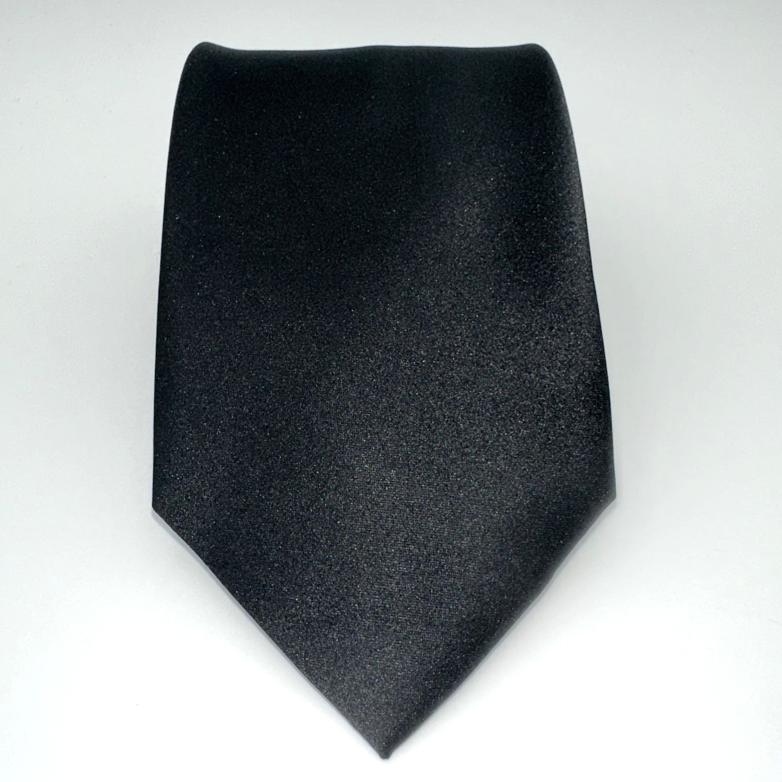 Tie Necktie Solid Black UMO Lorenzo Italy 58" Classic