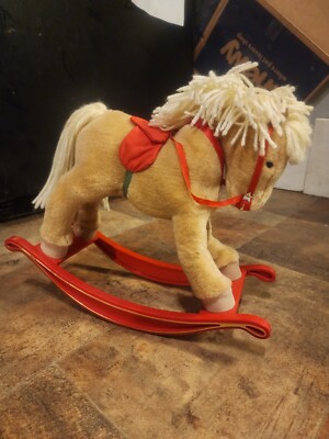 Vintage 1985 Hallmark Plush Rocking Horse 