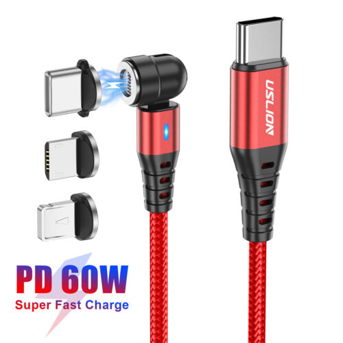3 in 1 PD 60W USB C To Type-C Micro USB iOS Magnetic 3A Fast Charging Data Cable - Picture 24 of 28