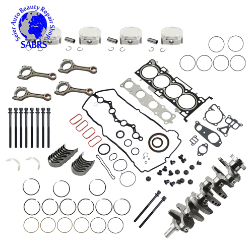 For Hyundai KIA 2.4L Engine Overhaul Rebuild Kit & Crankshaft & 4X Con Rods G4KE