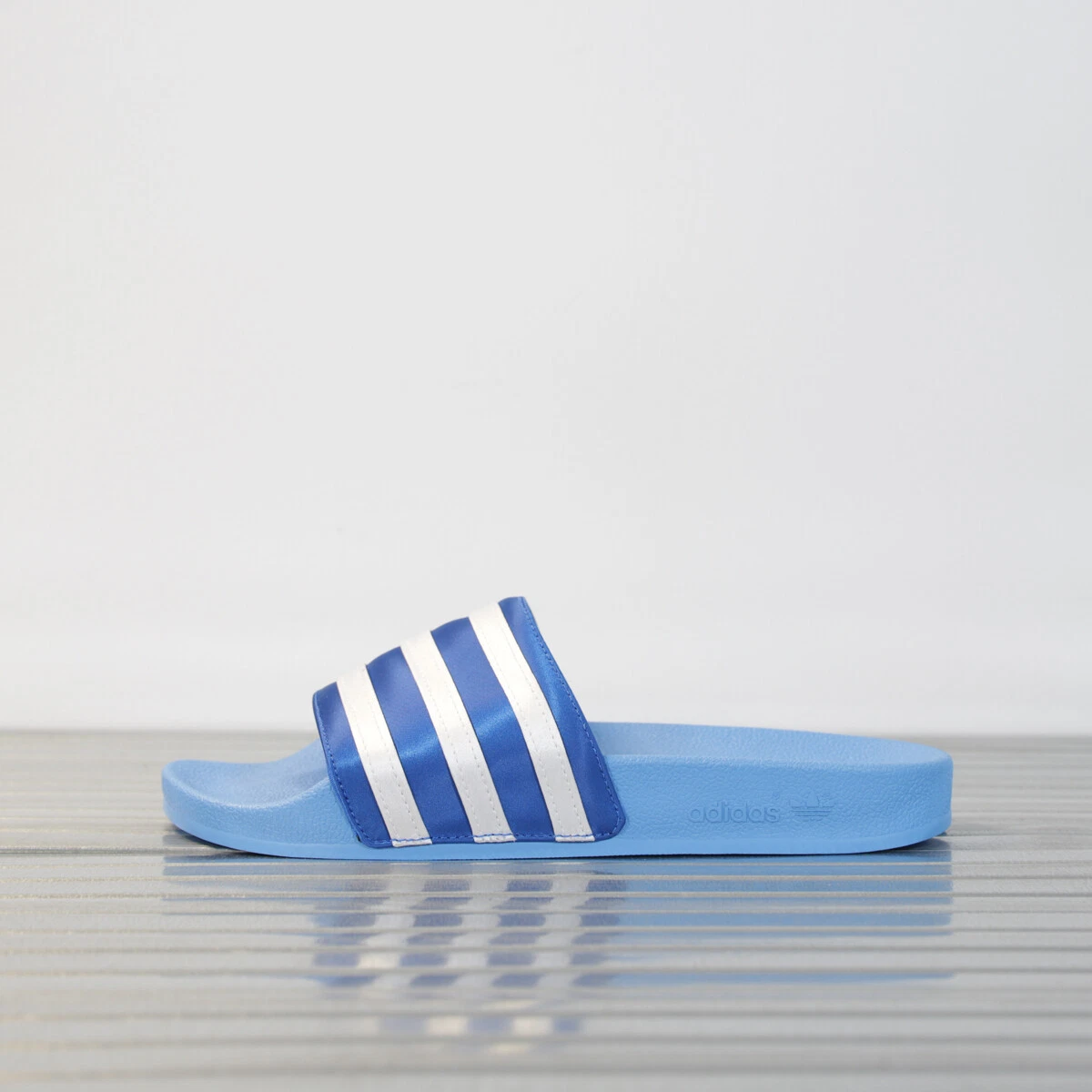 Women s Adidas Original Adilette Comfort Slides Sandals in Blue