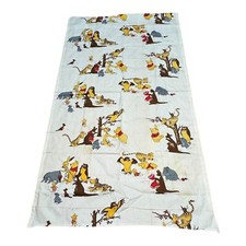 Vintage Disney Fabric Winnie The Pooh Friends 1970s Twin Flat Sheet 42x72 READ