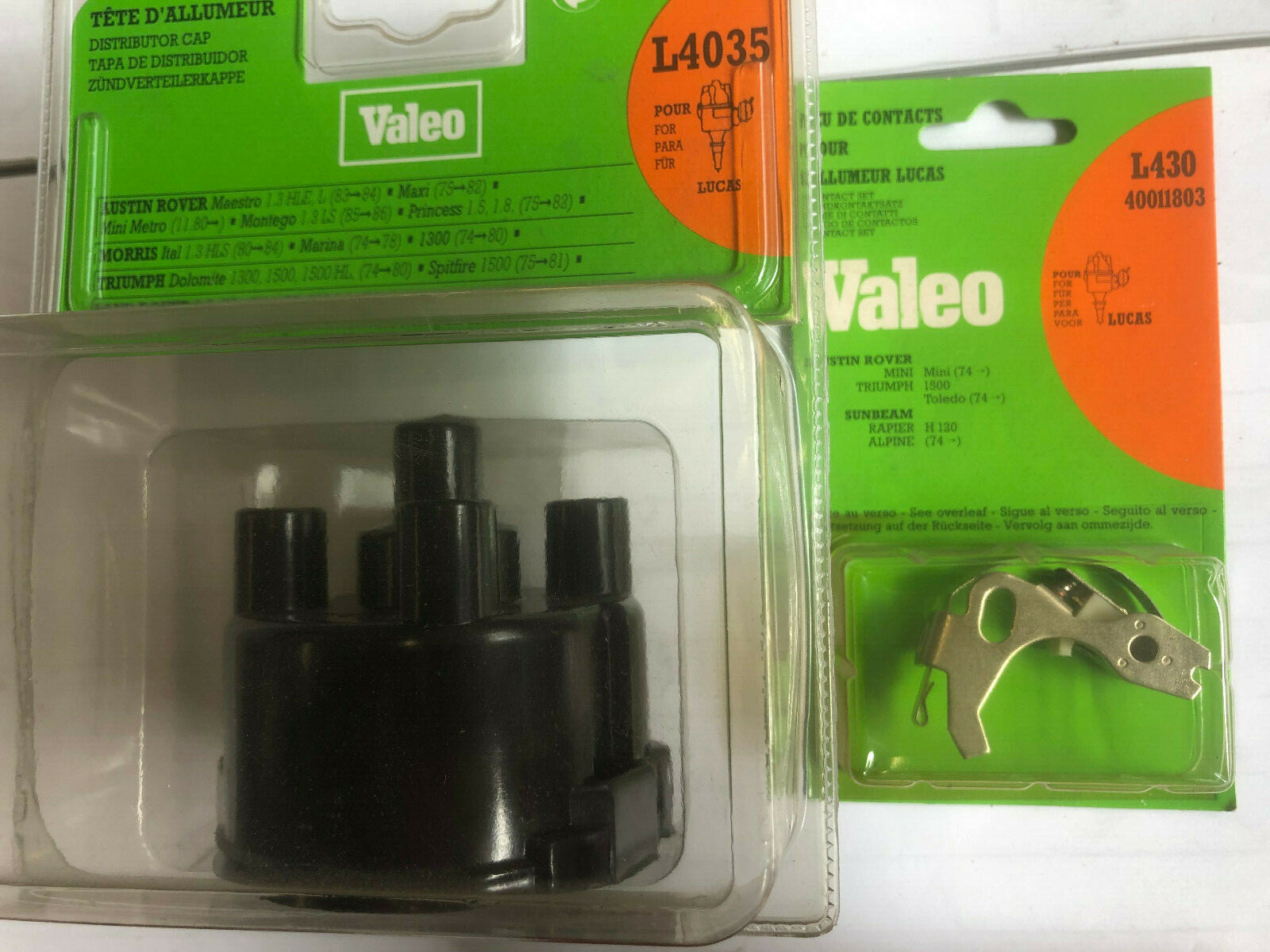 Jeu contacts et tête Lucas Valeo pour réparer les ratés d'allumage Mini