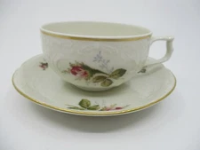 ROSENTHAL IVORY ROSE (SANSSOUCI) CUP & SAUCER - 2 1/8"  1202H