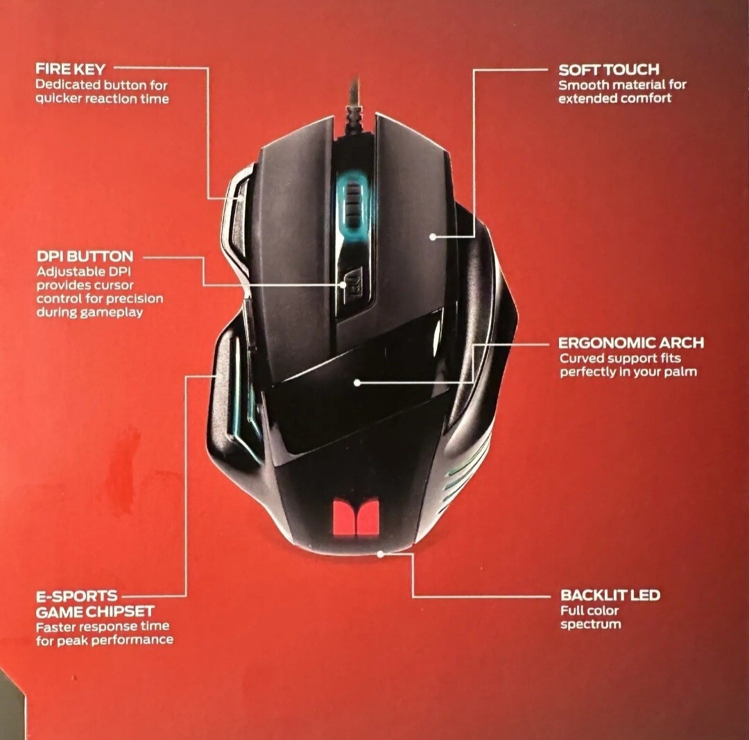 ②VALIEM MONSTER MOUSE Lサイズ Monster Color Changing LED Optical Video Gaming Mouse | eBay