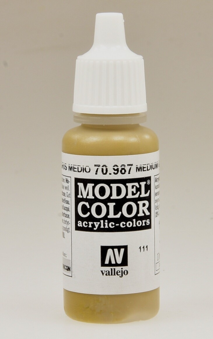 (447,65€/1l) Model Color Vallejo 70987 Medium Grey 17ml Matt Airbrush Farbe - Bild 3