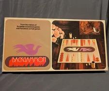 Vintage 1975 Selchow & Righter BACKGAMMON Board Game Wooden Pieces