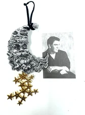 Rare Michael Aram Santa Moon Ornament Estate Find Silver/Gold