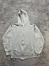 VINTAGE Dickies Jacket Youth Medium Gray Full Zip Hooded Outdoors 80s Boys Kids