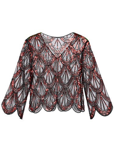 Lady Open Front Chiffon Cardigan See-through Bolero Shrug Crop Top Evening Party - Picture 183 of 466