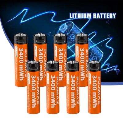 1.5V AA-Batterien 3500mWh Wiederaufladbare AA Li-Ion-Batterien und Ladegerät LOT