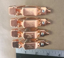 Mueller No. 25C 75 amp copper electrical alligator clips, qty. 4 for 1 price New