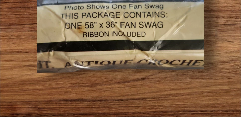 Тяжелый старинный крючком кружева вентилятор окно Swag тиара викторианской 2 упаковки - Изображение 4 из 4