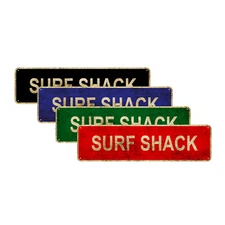 Surf Shack Vintage Sign| Beach Island Garage Bar Street Décor Aluminum Sign