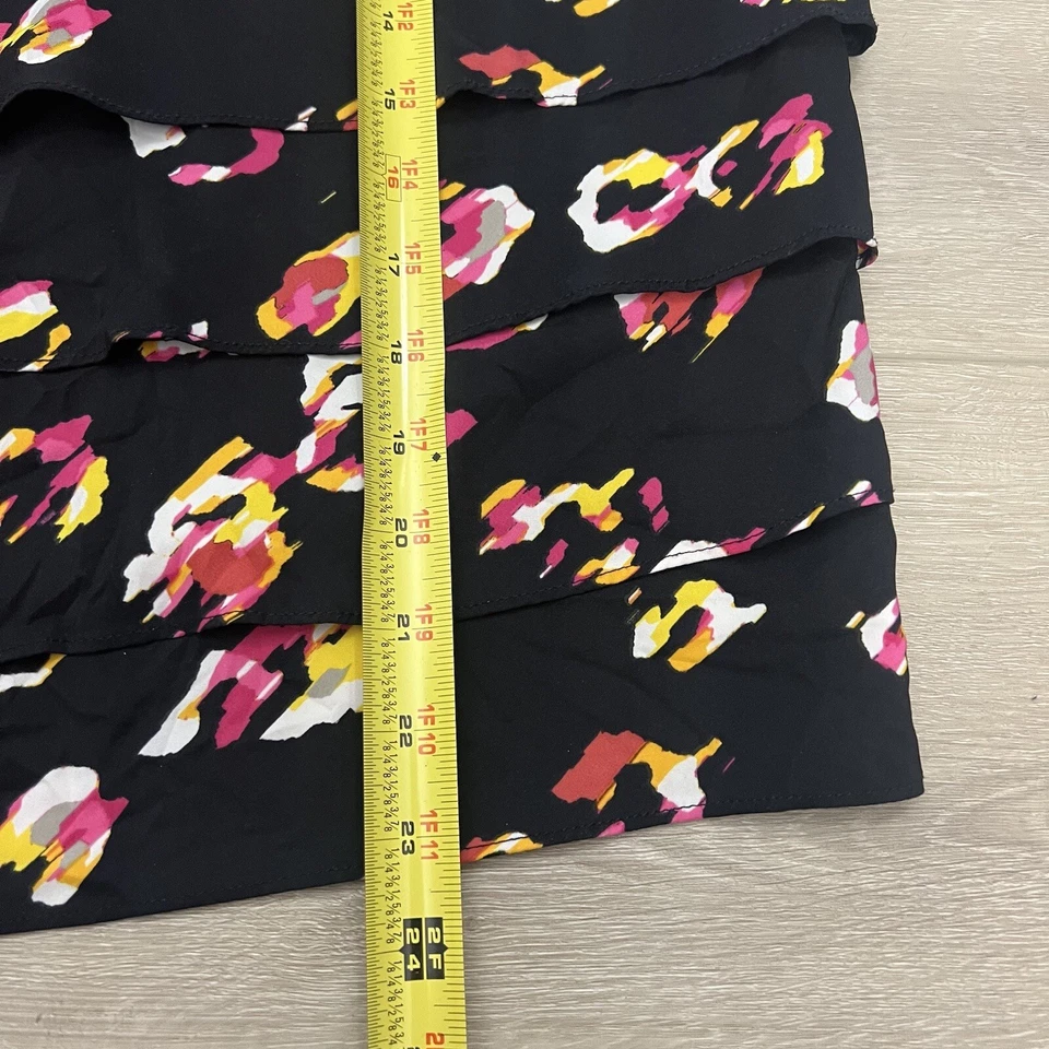 Falda Alfani Floral Corte Lápiz Hasta la Rodilla Capas con Volantes 22W Banda Elástica Foto 4 de 4