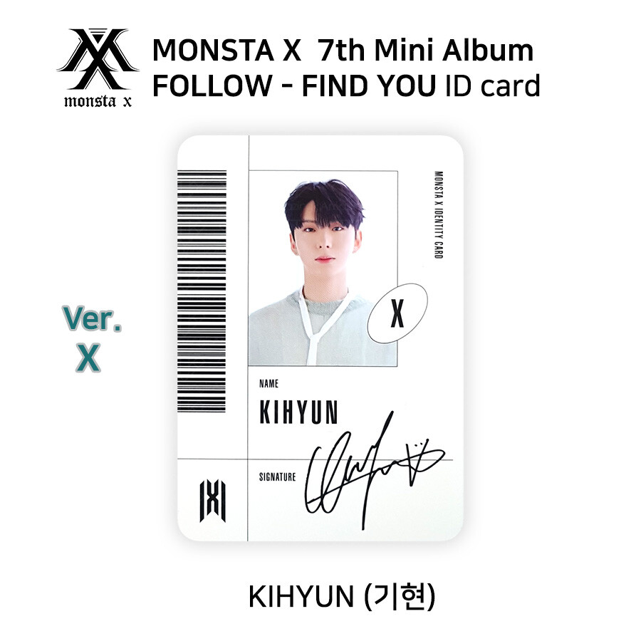MONSTA X 7th mini album FOLLOW FIND YOU Official Photocard