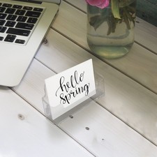 4Pcs Acrylic Cards Holders Business Cards Holders Desktop Stands Transparent
