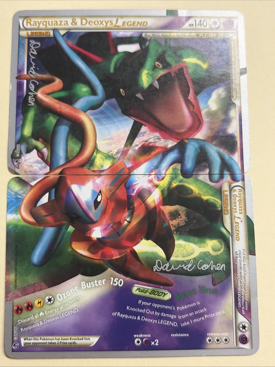 pokemon card rayquaza and deoxys legend PSA 10]Rayquaza & LEGEND: 1ED[L3 074-075/080](Expansion Pack "Clash at the Summit") Colorless Rules Put this card from your hand onto your Bench only with the other half of Rayquaza RAYQUAZA & DEOXYS LEGEND (BOTTOM