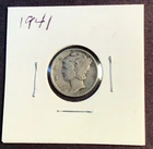 1941 Mercury Dime 85 Year Old Lightly Circulated 90% Silver  Coin