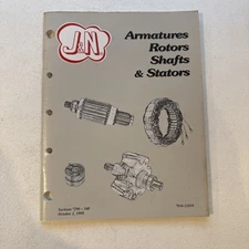 J&N Auto Electric Inc. Armatures Rotors Shafts & Stators 1998 Catalog #910-12810