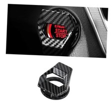 Car Engine Start/Stop Button Cover, Zinc Alloy Car Push Button Carbon Fiber