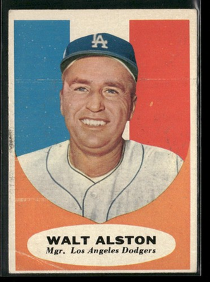 #ad 1961 Topps Walt Alston 136 Los Angeles Dodgers $3.00