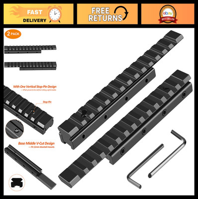 11mm to 21mm Picatinny Rail Adapter - 6.1'' Low Profile Scope Mount Converter - 1