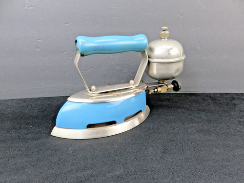 Colemanl  Blue  Model  4D  Instant-Lite  Gasoline  Iron  Clean